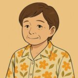 発言する祖母のイラスト
