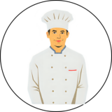 パン屋さんが発言するイラスト