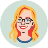 アメリカ人の母親が話しかけるイラスト